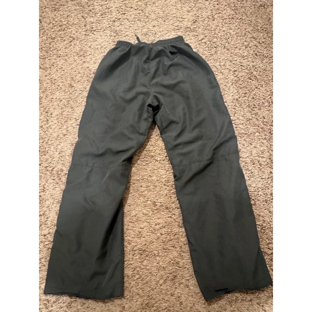 Nike Joggers Boys Medium Track‎ Pants Gray White Stripe Athletic